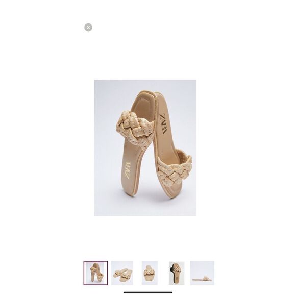 Zara raffia woven flats - Picture 1 of 5
